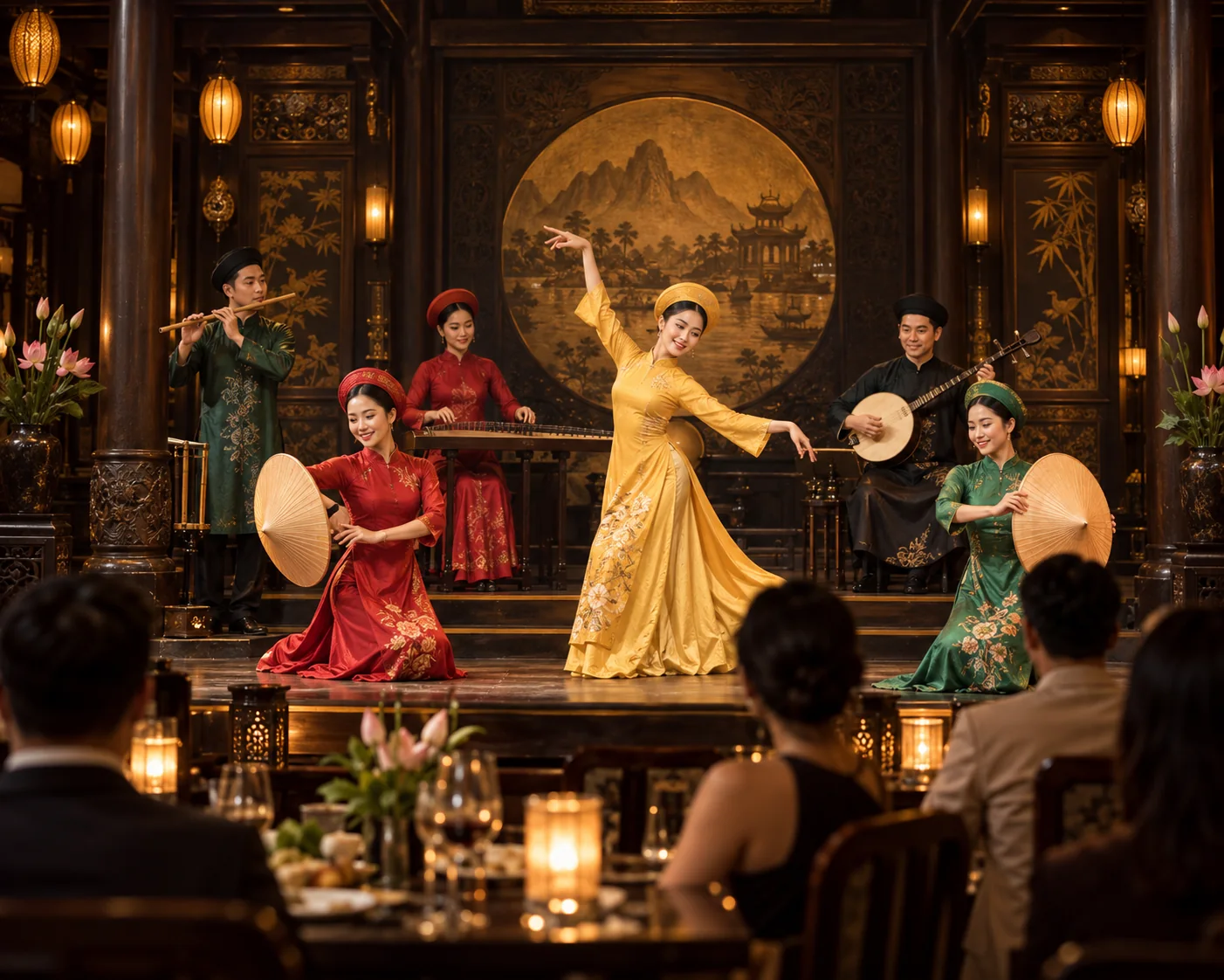 A Vietnamese dining show performance and grand banquet at Britage