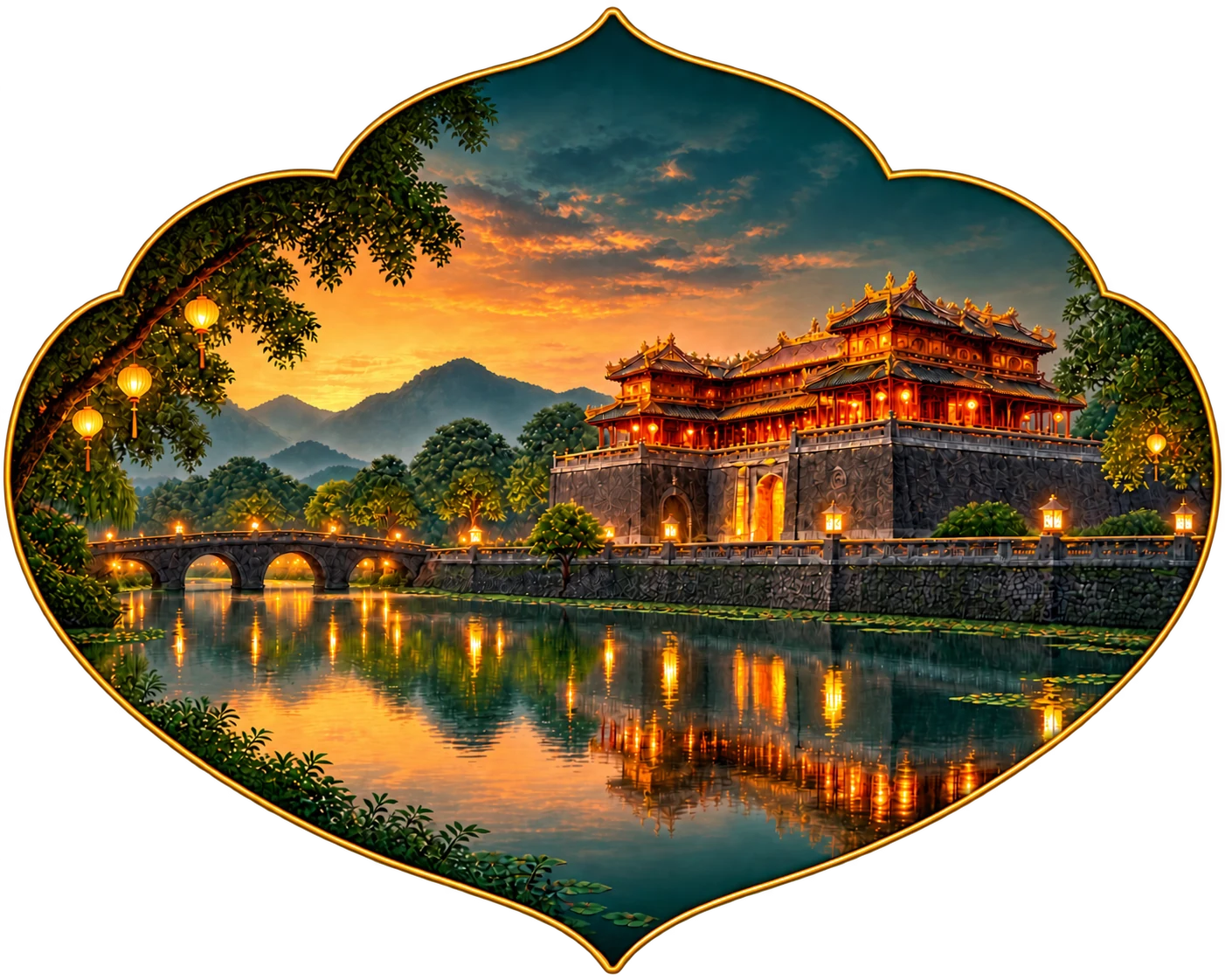 Lanterns reflecting the royal heritage of Central Vietnam