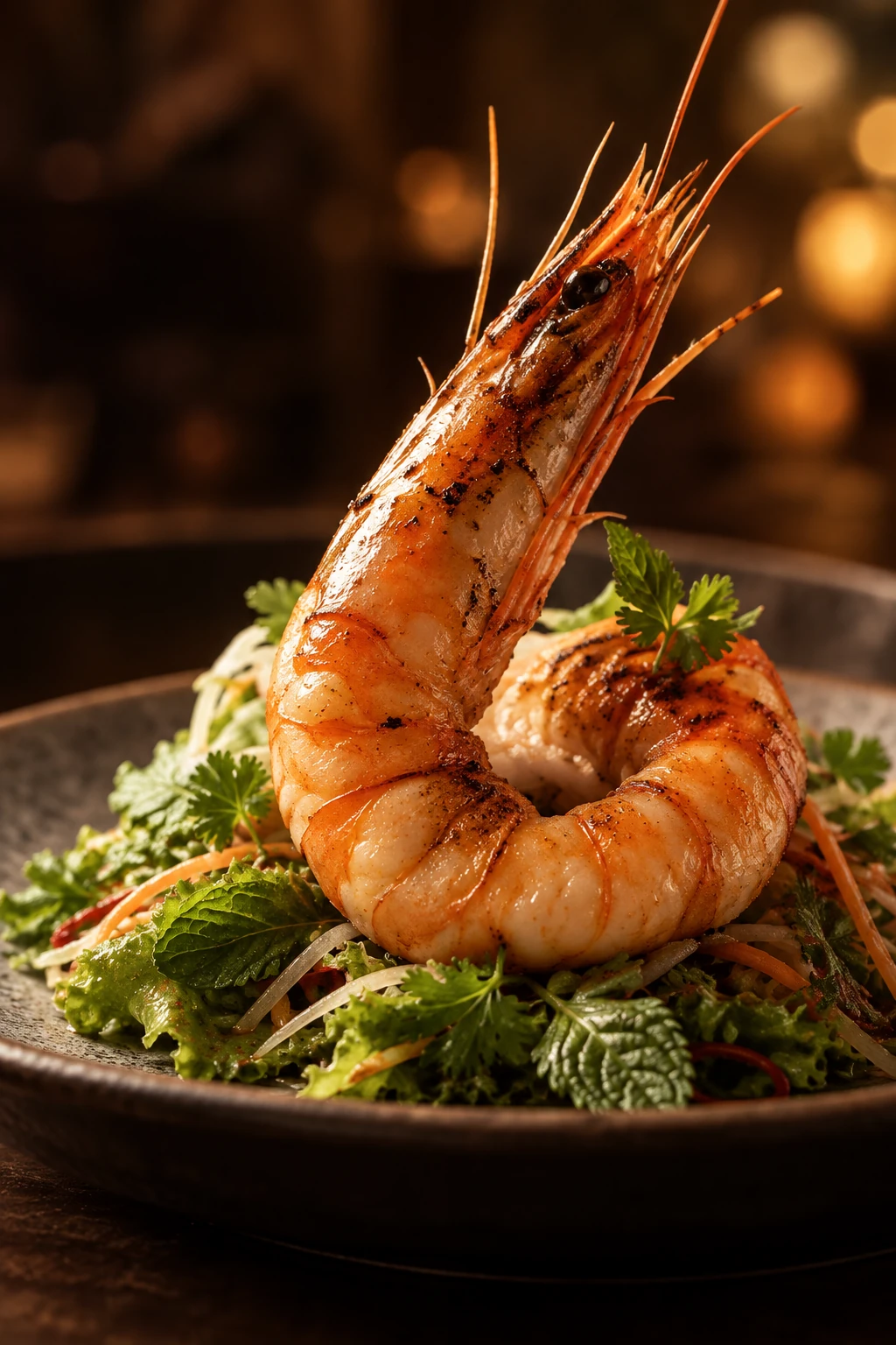 A signature Vietnamese tiger prawn dish